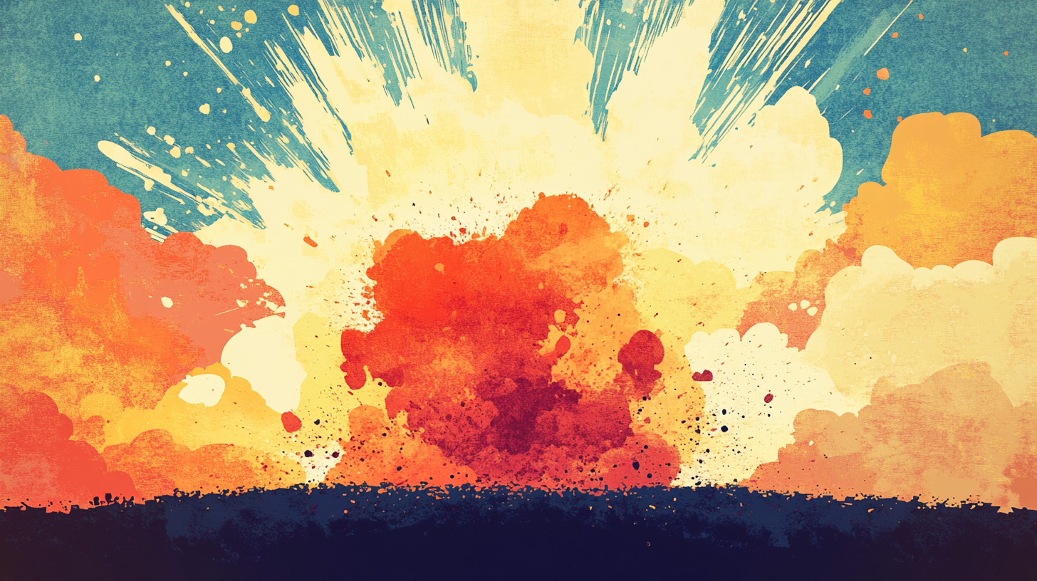 An illustration of an explosion.